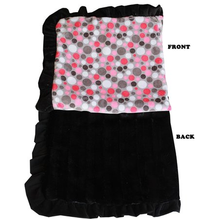 MIRAGE PET PRODUCTS Luxurious Plush Pet BlanketPink Party Dots Full Size 500-126 PkDtFL